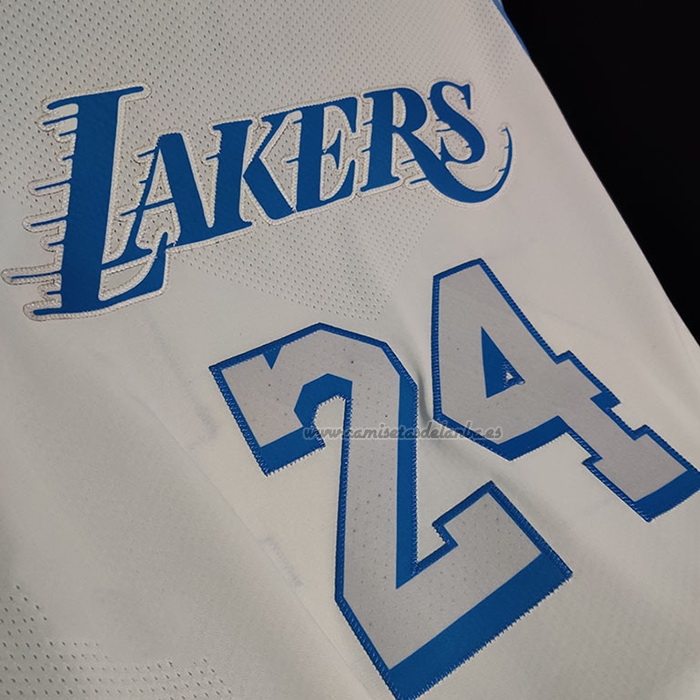 Camiseta Los Angeles Lakers Kobe Bryant NO 24 Ciudad Autentico 2020-21 Blanco